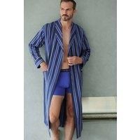"Royal Regimental" Satin Stripe Cotton Dressing Gown