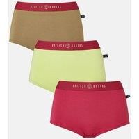 Pack of Three "Rosehip" Hipster Boxer Briefs