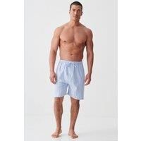 "Westwood Blue" Stripe Brushed Cotton Sleep Shorts