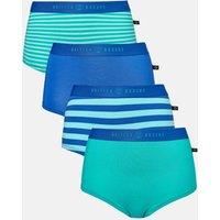 Pack of Four "Seagreen" Bamboo Hipster Boxer Briefs