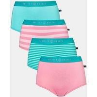 Pack of Four "Ice Cream Parlour" Bamboo Hipster Boxer Briefs