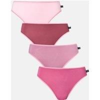 Pack of Four "Bunch of Roses" Bamboo High Leg Knickers
