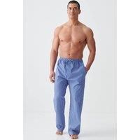 "Stowe Prussian Blue & White Stripe" Crisp Cotton Pyjama Trousers