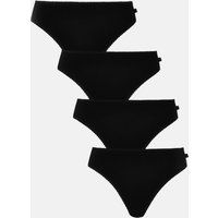 British Boxers Women's Pack of Four "Black" Bamboo High Leg Knickers in Black | Size: XL