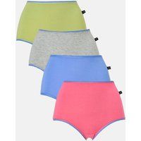British Boxers Women's Pack of Four "Fresh Pastels" Bamboo Full Briefs | Size: XL
