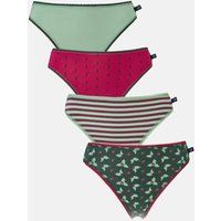 British Boxers Women's Pack of Four "Forest Berry" Bamboo High Leg Knickers | Size: 2XL