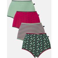 British Boxers Pack Of Four "forest Berry" Bamboo Full Briefs