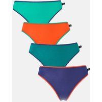 British Boxers Women's Pack of Four "Warm Spice" Bamboo High Leg Knickers | Size: 4XL