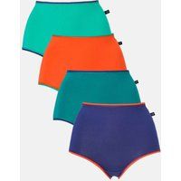 British Boxers Women's Pack of Four "Warm Spice" Bamboo Full Briefs | Size: Medium