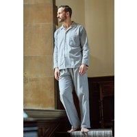 "Chalk" Stripe Brushed Cotton Pyjama Set