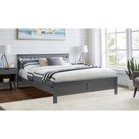 AZURE White Grey Wooden SINGLE/DOUBLE/KING Bed Frame Storage Drawers & Mattress