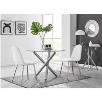 Selina Round Dining Table and 4 Corona Dining Chairs