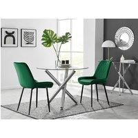 https://www.burton.co.uk/product/furnitureboxuk-selina-round-glass-chrome-leg-dining-table-and-pesaro-black-leg-chairs_p-920a4948-a9f8-4d5b-8ba2-16ec1b956598£colour=Green&size=4%20Person
