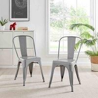 2x Colton 'Tolix' Style Industrial Dining Chair