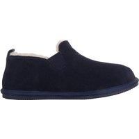 Mens Gents Easy Slip On Sheepskin Hard Sole Slipper Boot