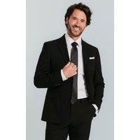 Dobell Mens Black Suit Jacket Regular Fit 2 Button-38S