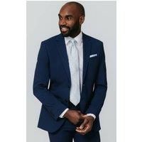Dobell Mens Blue Suit Jacket Regular Fit-48R