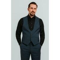 Dobell Mens Teal Waistcoat Regular Fit-2XL (50-52in)