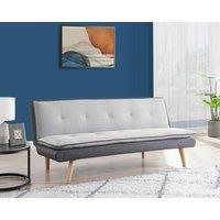 Willow Fabric Sofa Bed With Duo Constrast Pillow Topper Cushions and Wooden Legs