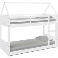 Treehouse Single Bunk Bed Wooden Frame 3FT Kids Sleeper Pine House Canopy
