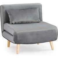 Home Detail Kendal Grey Velvet Single Futon Sofa Bed