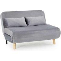 Home Detail Keller Grey Velvet Double Futon Sofa Bed