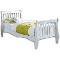 Wooden Bed White Single Double Size Bed Frame Wooden Kids Bedroom Furniture