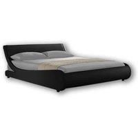 Galactic Black Curve Faux Leather Bed