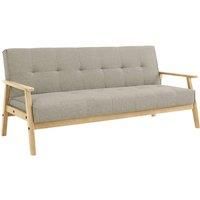 Home Detail Langford Cream Sofa Bed with Oak Colour Wood