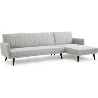 Home Detail Clinton Light Grey Fabric L Shape Sofa Bed