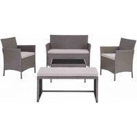 Home Detail Maya Grey 5pc Garden Set with Bench & Cover