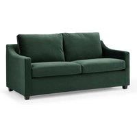 Home Detail Velvet Fabric Pull Out Sofa Bed Three Seater SofaBed Upholstered Settee in Velvet Grey or Grey (Green Velvet)