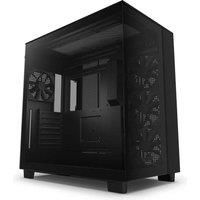 NZXT H9 Flow Dual-Chamber ATX Mid-Tower PC Gaming Case CM-H91FB-01 - High-Airflow Perforated Top Panel Tempered Glass Front & Side Panels 360mm Radiator Support Cable Management