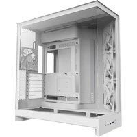 NZXT H9 Flow Dual-Chamber ATX Mid-Tower PC Gaming Case CM-H91FW-01 - High-Airflow Perforated Top Panel Tempered Glass Front & Side Panels 360mm Radiator Support Cable Management White