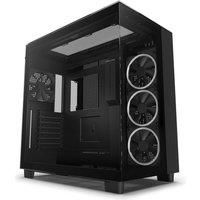 NZXT H9 Elite CM-H91EB-01 - Dual-Chamber ATX Mid-Tower PC Gaming Case Includes 3 x 120mm F120 RGB Duo Fans with Controller Glass Front, Top & Side Panels 360mm Radiator Support Cable Management Black