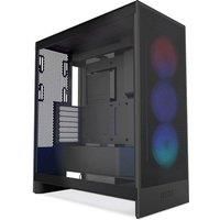 NZXT H7 Flow RGB | Mid-Tower ATX Airflow Case with RGB Fans | Supports Bottom Fans for Direct GPU Cooling | Includes 360mm RGB Single-Frame Fan Unit | Cable Management | Black