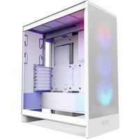 NZXT H7 Flow RGB | Mid-Tower ATX Airflow Case with RGB Fans | Supports Bottom Fans for Direct GPU Cooling | Includes 360mm RGB Single-Frame Fan Unit | Cable Management | White