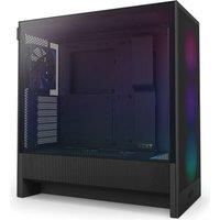 NZXT H5 Flow RGB - Compact ATX Mid-Tower PC Gaming Case - High Airflow - F360 RGB Core (CV) Included - 360mm Front & 240mm Top Radiator Support - Cable Management - Tempered Glass - Black