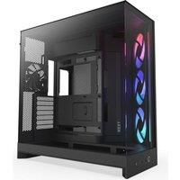 NZXT H9 Flow RGB (2025) – Large Dual-Chamber ATX Mid-Tower Airflow PC Case – Includes 1 x 420mm RGB Fan Unit & 1 x 120mm Fan – 420mm Radiator Support – Tempered Glass – Back-Connect Ready – Black