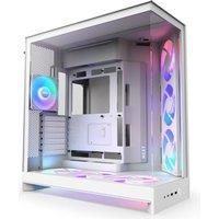 NZXT H9 Flow RGB+ (2025), Dual Chamber Mid Tower, White, 6x 140mm RGB Core, Reve