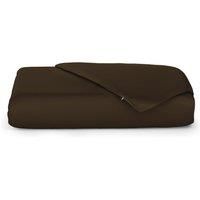 Cosy House Collection Luxury Bamboo Duvet Cover - Ultra Soft Comforter, Duvet, or Quilt Cover - Solid Zippered Duvet Protector for Bed (Single, Chocolate)