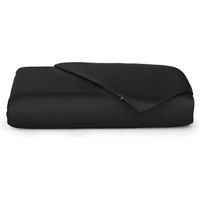 Cosy House Collection Luxury Bamboo Duvet Cover - Ultra Soft Comforter, Duvet, or Quilt Cover - Solid Zippered Duvet Protector for Bed (Single, Black)