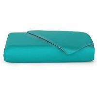 Cosy House Collection Luxury Bamboo Duvet Cover - Ultra Soft Comforter, Duvet, or Quilt Cover - Solid Zippered Duvet Protector for Bed (Double, Turquoise)