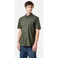 Weekend Offender Barboza Utility Pocket Short Sleeve Shirt - Green