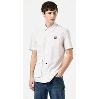Weekend Offender Barboza Utility Pocket Short Sleeve Shirt - White