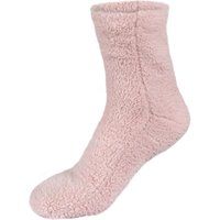 Smart Living Women's Fluffy Teddy Fleece Socks in Pink | Size: Small/Medium