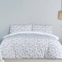 Sleepdown Circle Geo Abstract Reversible Duvet Cover Quilt Bedding Set with Pillowcases Soft Easy Care Bed Linen - Blue - King (230cm x 220cm)