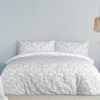 Sleepdown Circle Geo Abstract Reversible Duvet Cover Quilt Bedding Set with Pillowcases Soft Easy Care Bed Linen - Ochre - Double (200cm x 200cm)