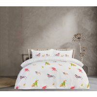 Sleepdown Pooches in Jumpers Design Duvet Set, Super Soft Microfibre, Reversible, Button Fastening, 100% Polyester Bedding Set with Pillowcase, Single Duvet Cover (135 X 200 CM), Natural