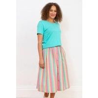 Mudeford Button Front Midi Skirt